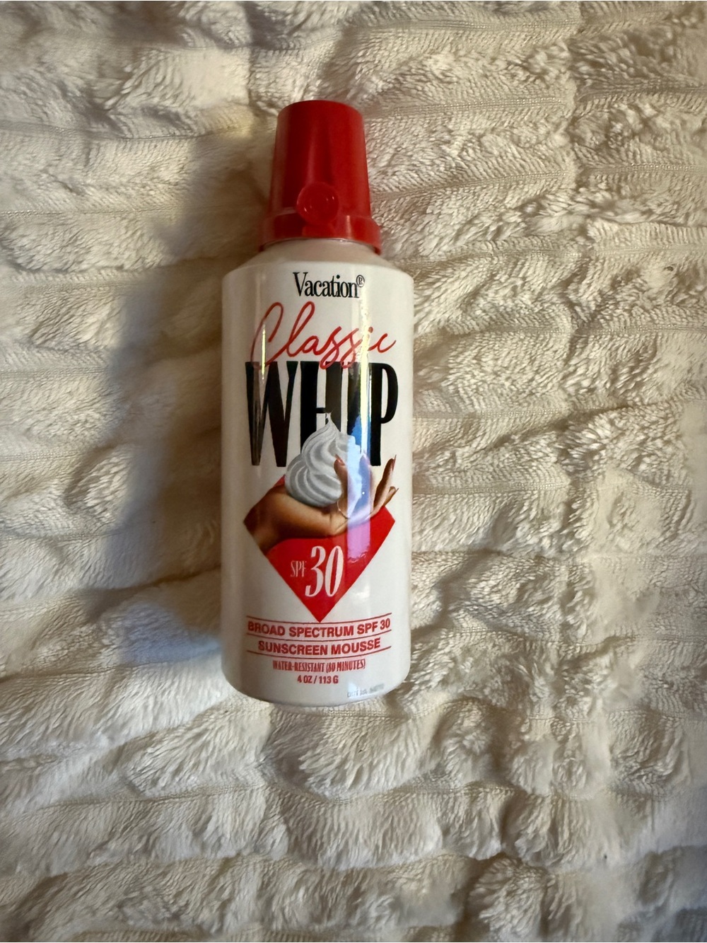 VACATION Classic Whip SPF 30 Sunscreen Mousse NEW - Picture 3 of 5